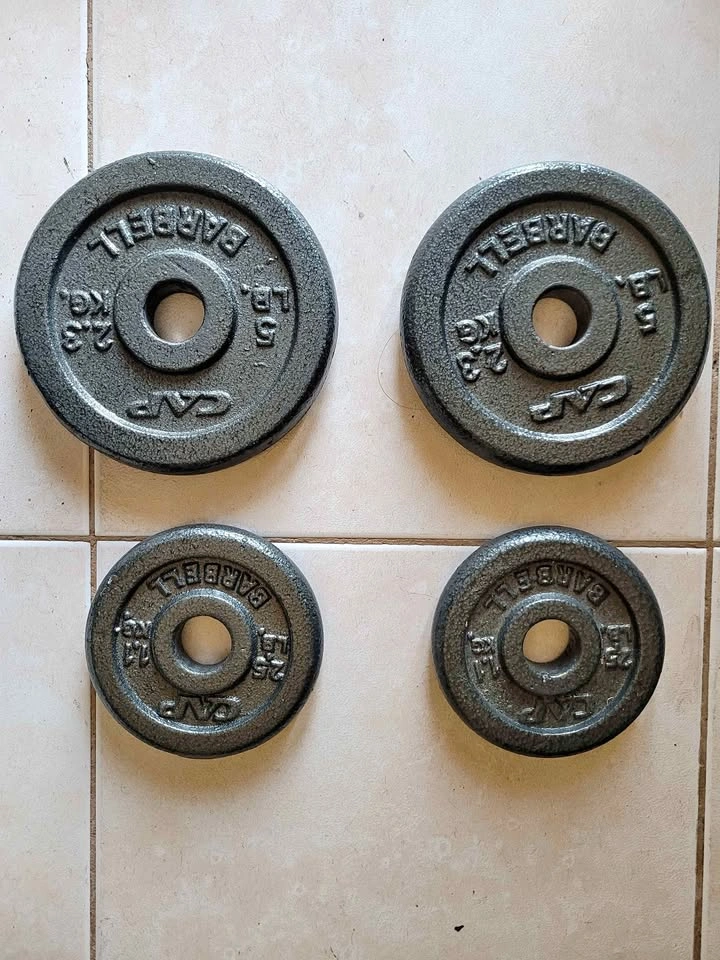 CAP Barbell Cast Iron Weight Plates - Set of 4 (15 lbs total)