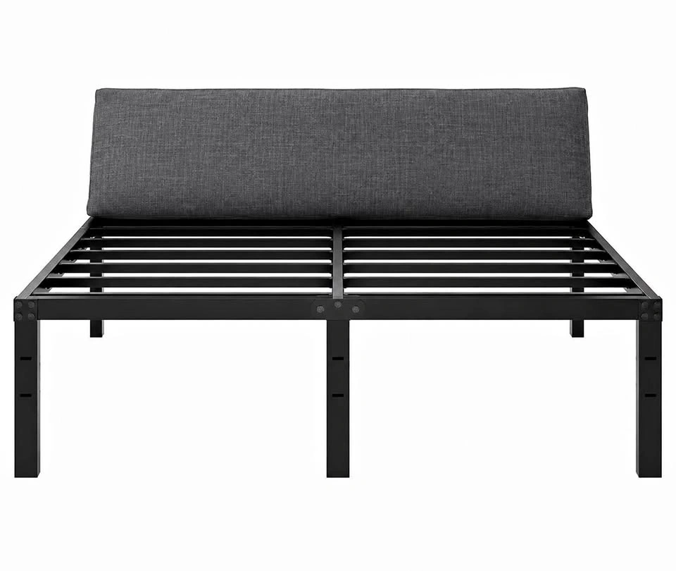 Full/Double Metal Bed Frame + IKEA Back Cushion