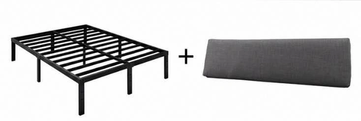 Full/Double Metal Bed Frame + IKEA Back Cushion - photo 2