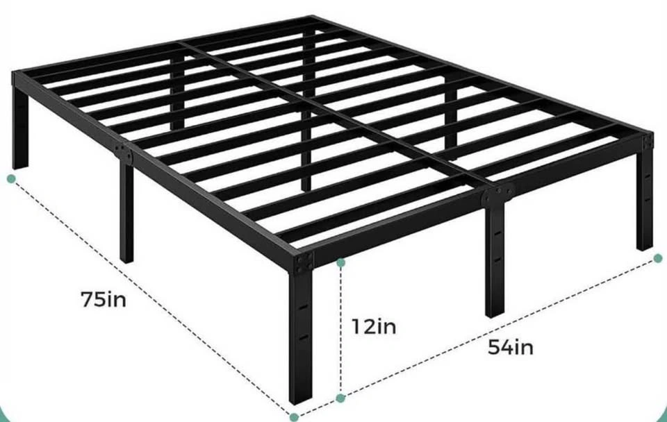 Full/Double Metal Bed Frame + IKEA Back Cushion - photo 3