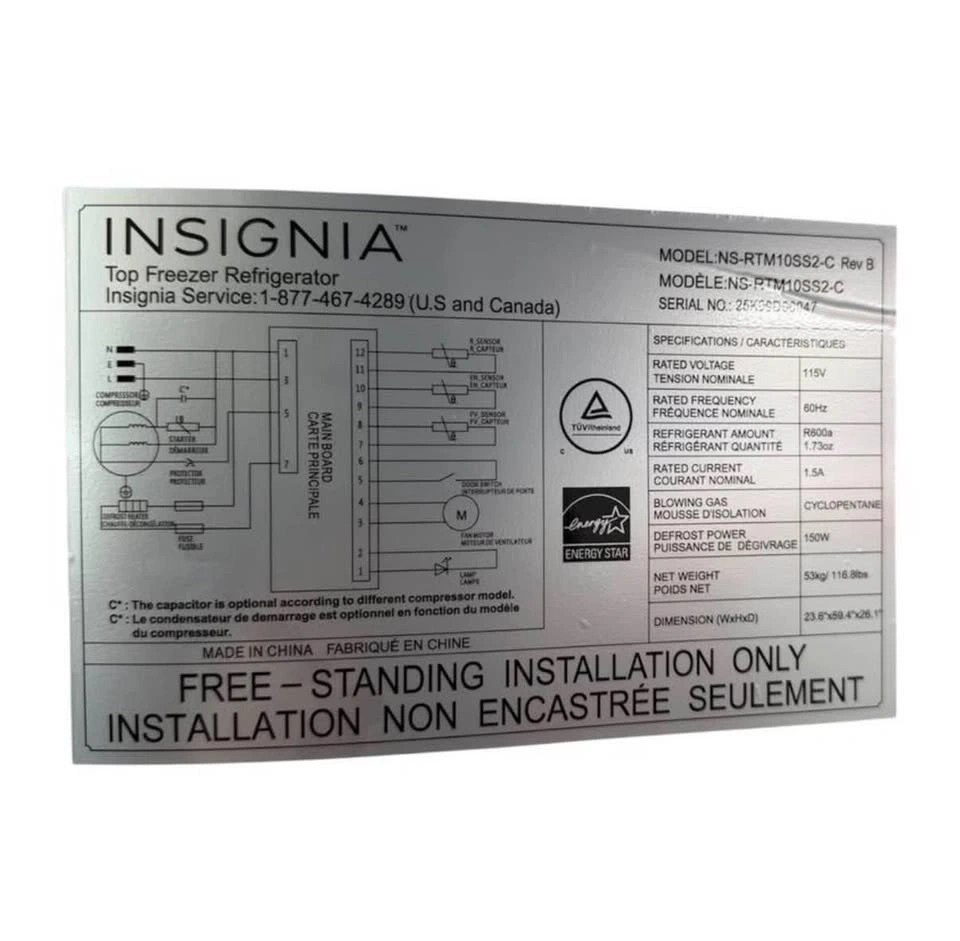 Insignia 10 Cu. Ft. Stainless Steel Top-Freezer Refrigerator - photo 4