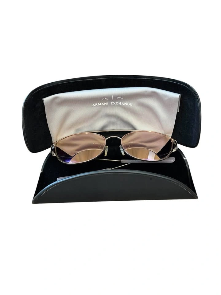Armani Exchange Rose Gold Aviator Sunglasses with Case - photo 2