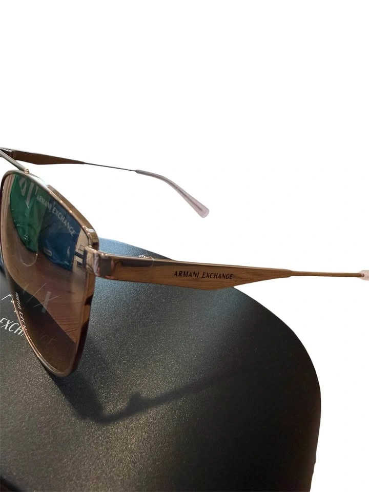 Armani Exchange Rose Gold Aviator Sunglasses with Case - photo 3