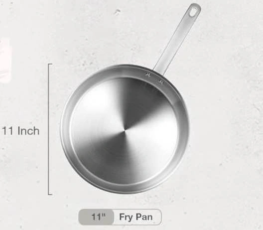 Stainless Steel Fry Pan & Sauté Pan Set with Lid + Spatula - photo 4