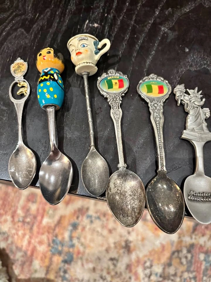 Vintage Souvenir Spoon Collection - 6 Pieces