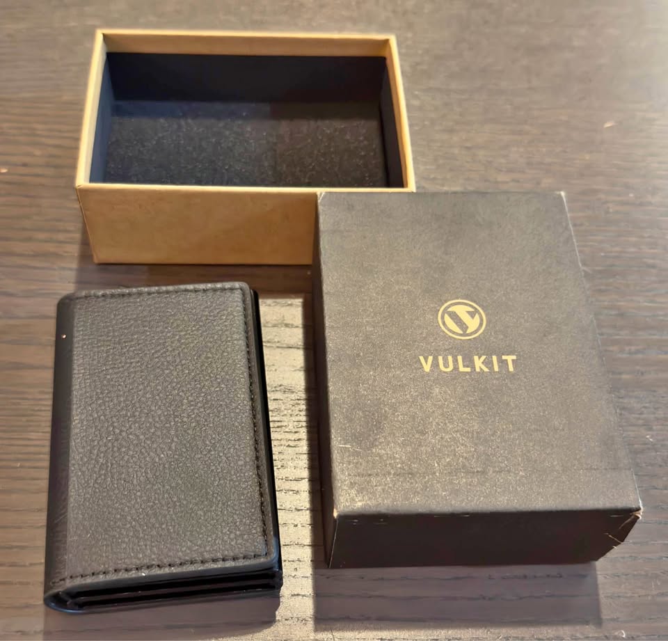 VULKIT Pop Up Wallet Leather Slim Credit Card Holder