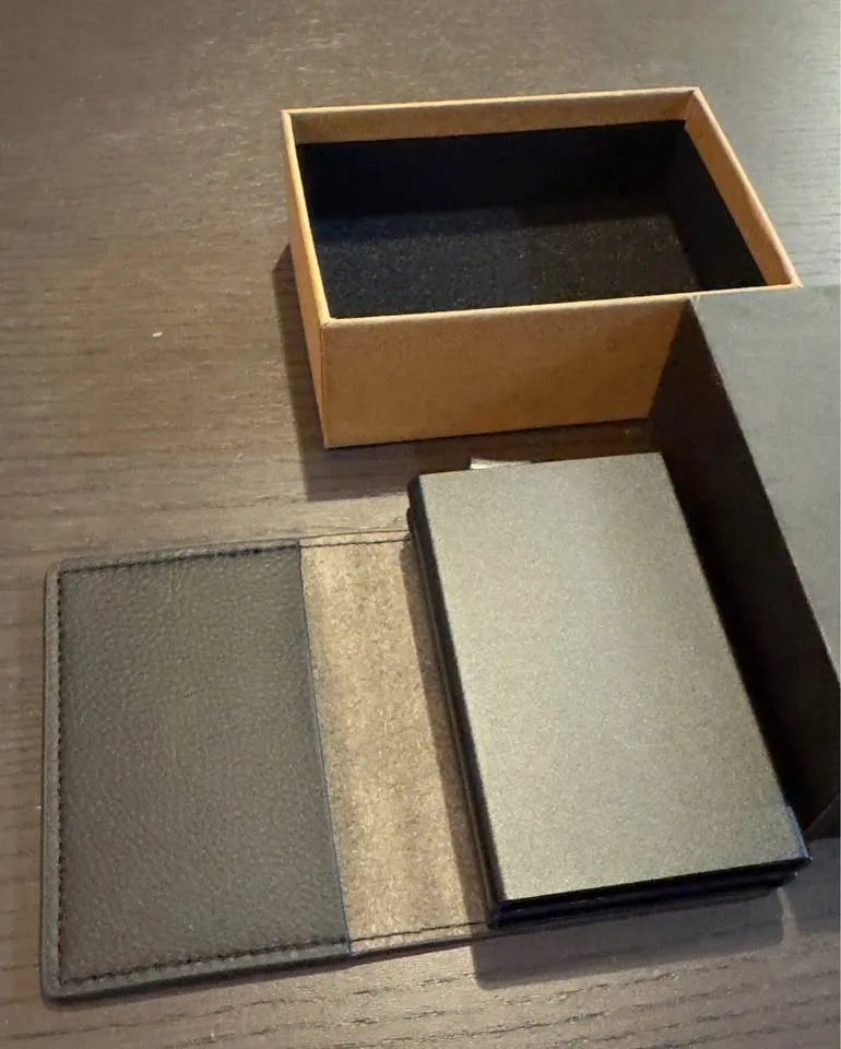 VULKIT Pop Up Wallet Leather Slim Credit Card Holder image indicator(2)