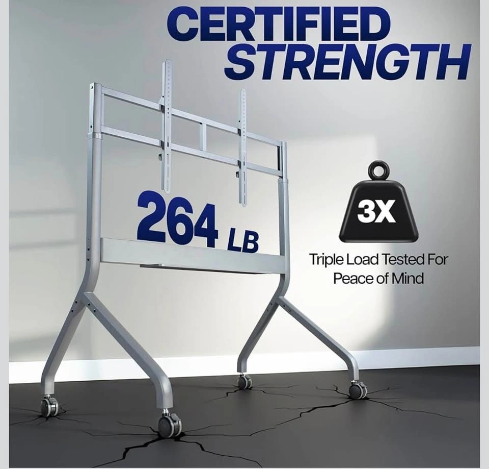 VIVO Gray Adjustable TV Cart for 60-110”Screens, STAND-M-TV110 - photo 3