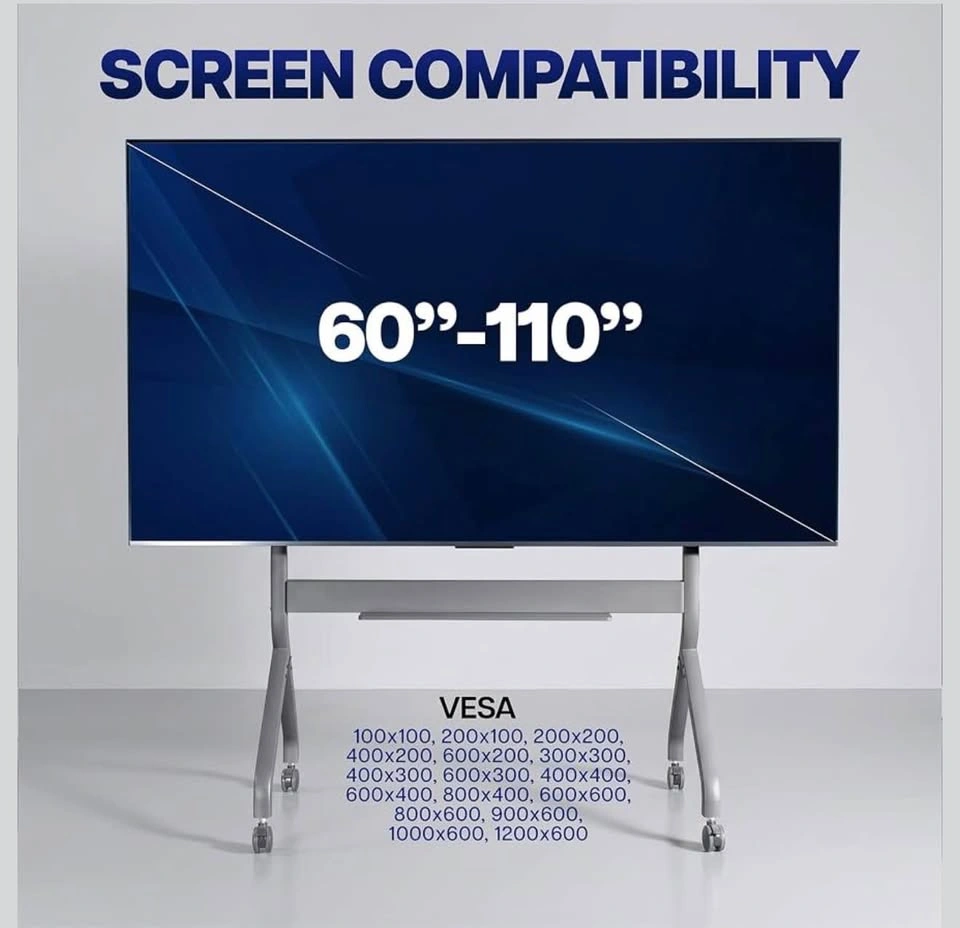 VIVO Gray Adjustable TV Cart for 60-110”Screens, STAND-M-TV110 - photo 4