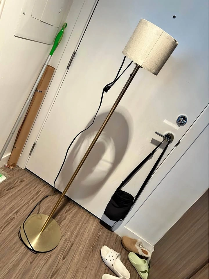 IKEA skaftet brass floor lamp