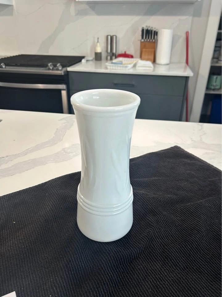 Vintage White Glass Vase - photo 3