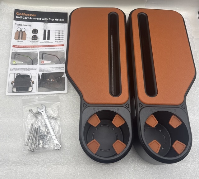 Golfcozer Golf Cart Armrest with Cup Holder