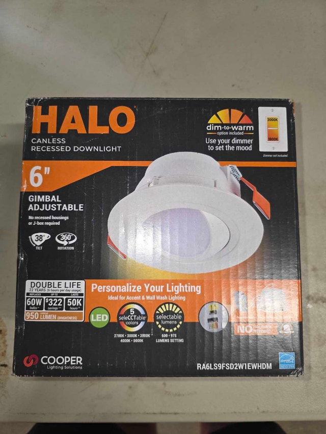 Halo 6 inch Canless Recessed Downlight