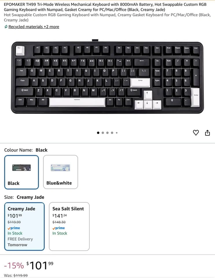 Full-size Mechanical Keyboard + Wrist Rest Combo - photo 5