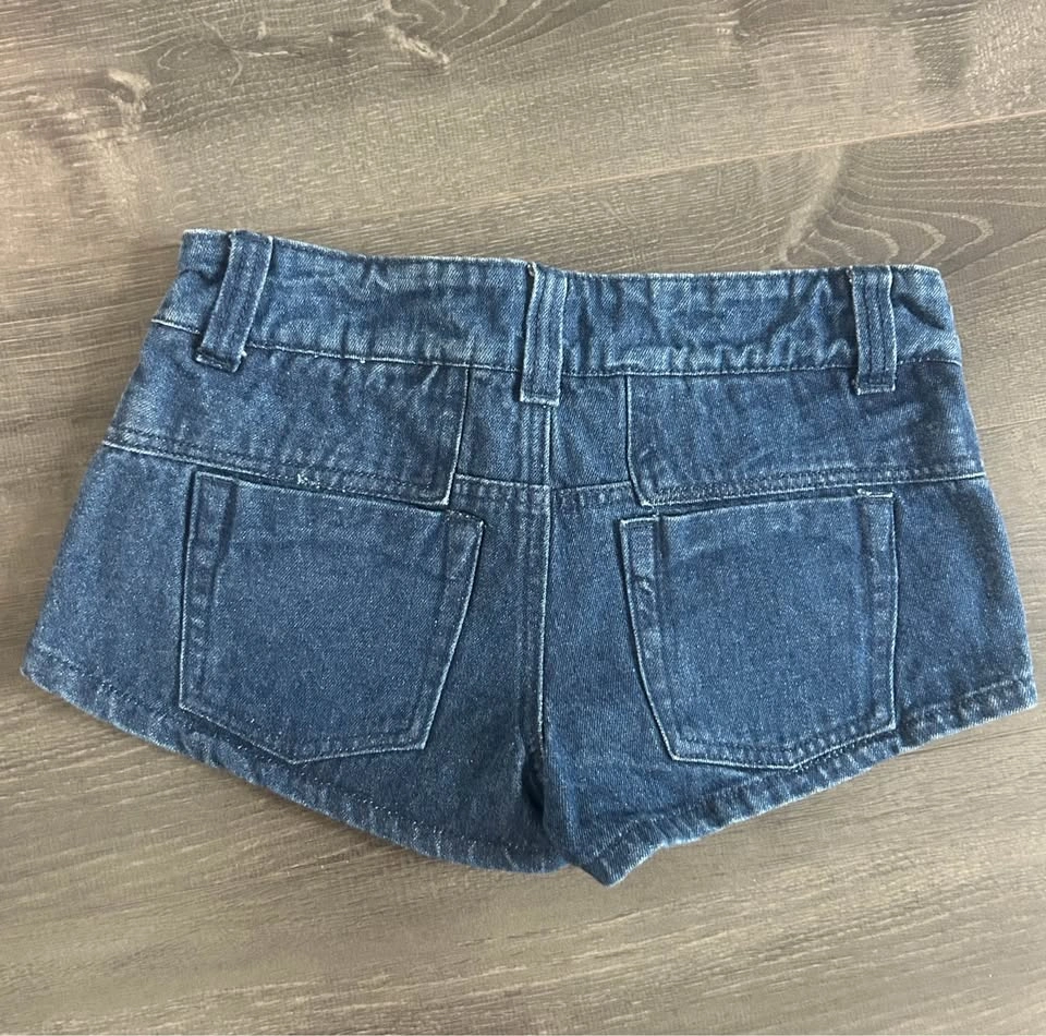Seductions Vintage Y2K Denim Micro Shorts 2000s / Size 3 - photo 2