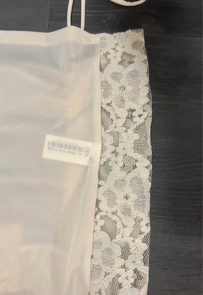 ZARA NWT Cream Ruched Lace Corset Top Mesh Y2K Size M - photo 5
