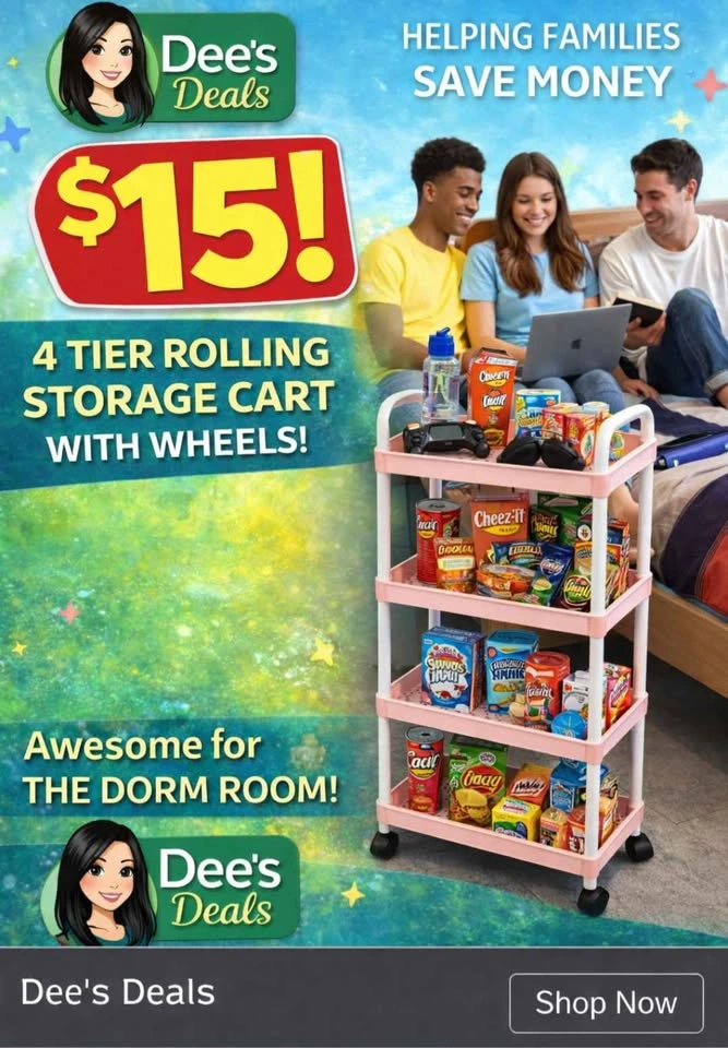 4 Tier rolling storage cart BRAND NEW IN BOX ONLY $15 - photo 2