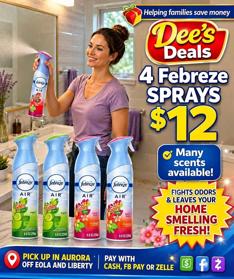 Febreze 4 for $12