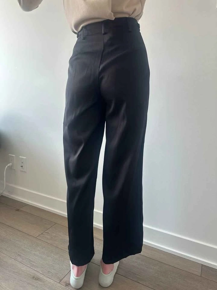 Black High-Waisted Wide-Leg Trousers - photo 2