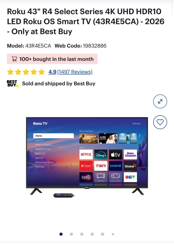 Roku 43" TV - photo 4