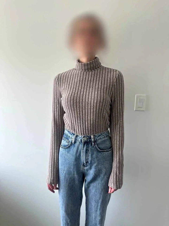 Ribbed Turtleneck Sweater