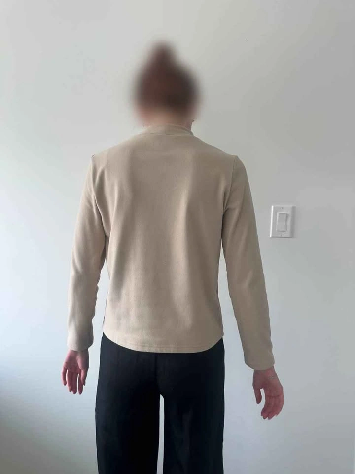 Beige Mock Neck Long Sleeve Top - photo 3