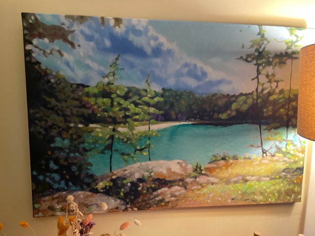 Petroglyphs Park McGinnis Lake Oil Painting