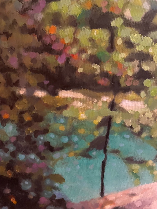 Petroglyphs Park McGinnis Lake Oil Painting - photo 3