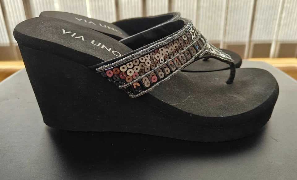 Black Sandals - Via Uno Women 5.5 - photo 2