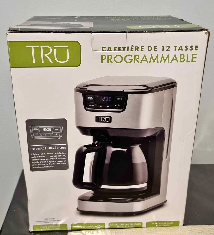 TRU 12-Cup Programmable Coffee Maker (Like New / Excellent Condi