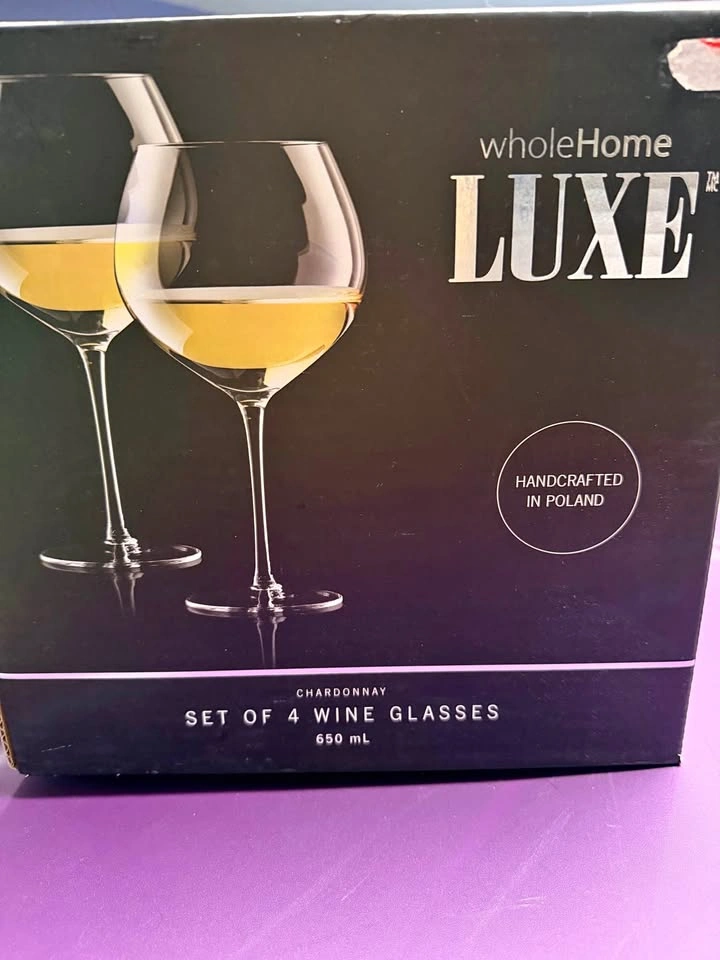 wholeHome LUXE Chardonnay Wine Glasses