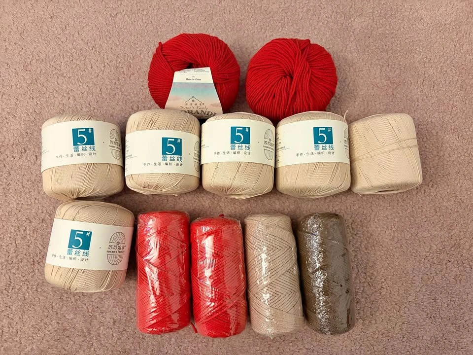 Yarns (cashmere, cotton, lace)