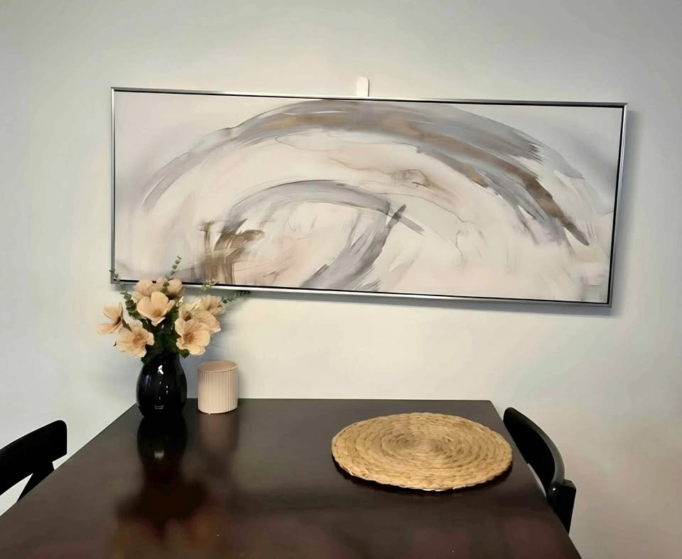 Large Framed Abstract Canvas Wall Art