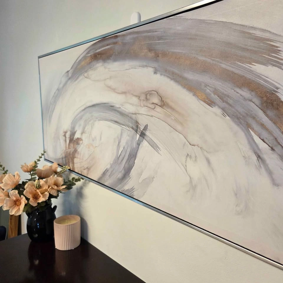 Large Framed Abstract Canvas Wall Art - photo 3