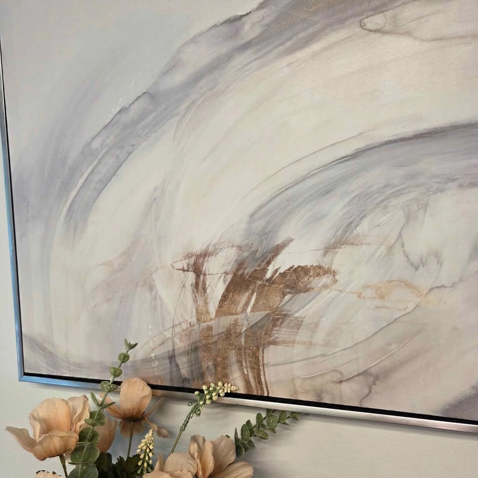 Large Framed Abstract Canvas Wall Art - photo 4