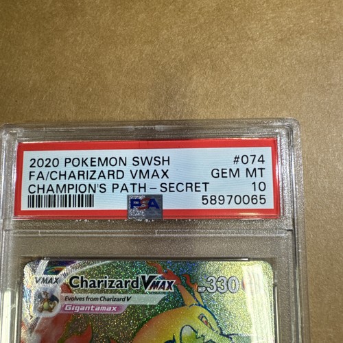 2020 Pokemon Champion's Path Charizard VMAX FA #74 PSA 10 - photo 2