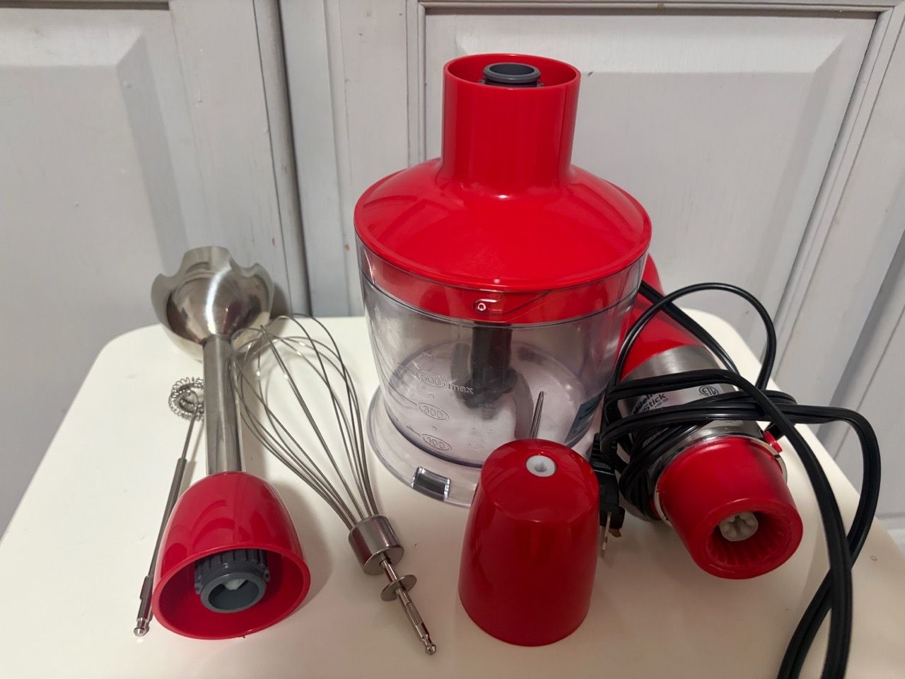 Mini Food Processor with Hand Mixer, Whisk, and Milk Frother - photo 2