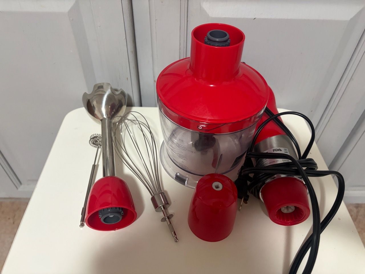 Mini Food Processor with Hand Mixer, Whisk, and Milk Frother - photo 3