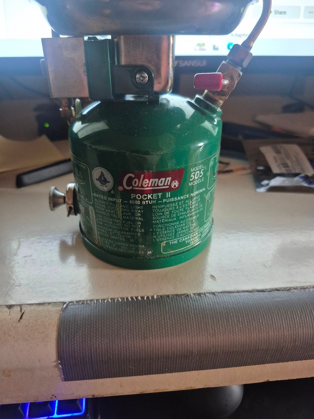 Coleman 505 a compact, single-burner liquid fuel camp stove