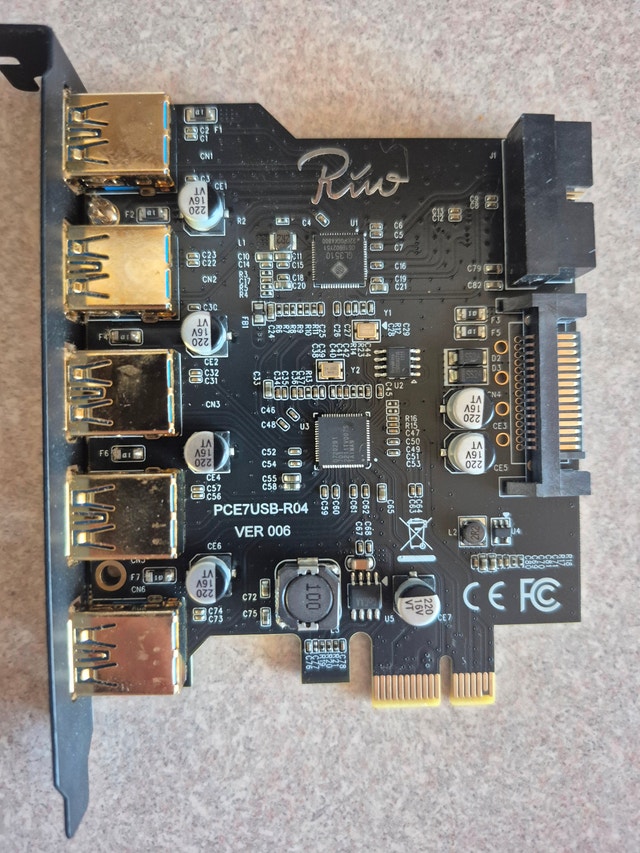 PCE7USB-04 | 5 Port USB 3.0 PCIe Expansion Adapter