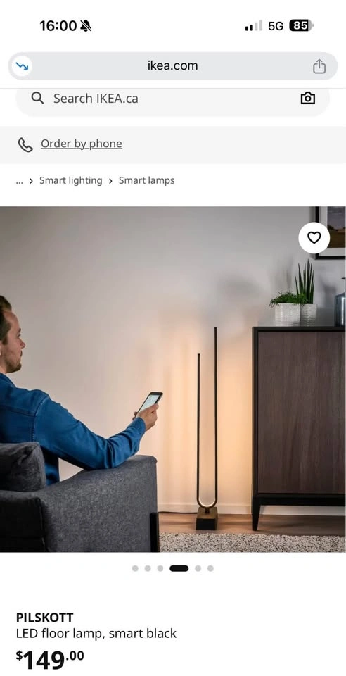 IKEA Pilskott LED Floor Lamp (Black) - photo 5