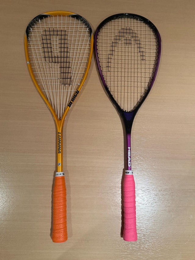 Prince Lumina and Head Squash Racquets