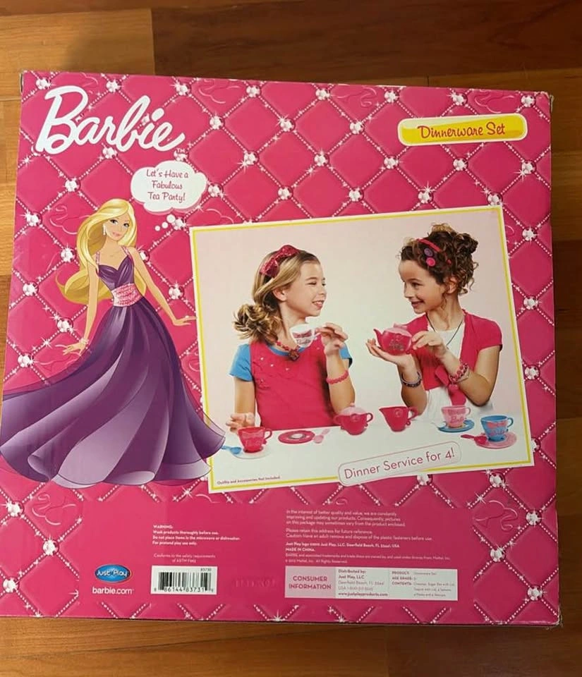 NEW Barbie Dinnerware Set, Tea Party Set, Dinner, Play Pretend - photo 2