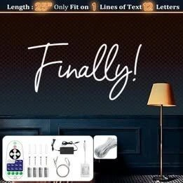 "Finally" Led Sign with remote - photo 2