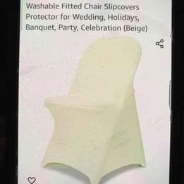 Ivory/Creme (Beige) Folding Chair Covers - photo 2