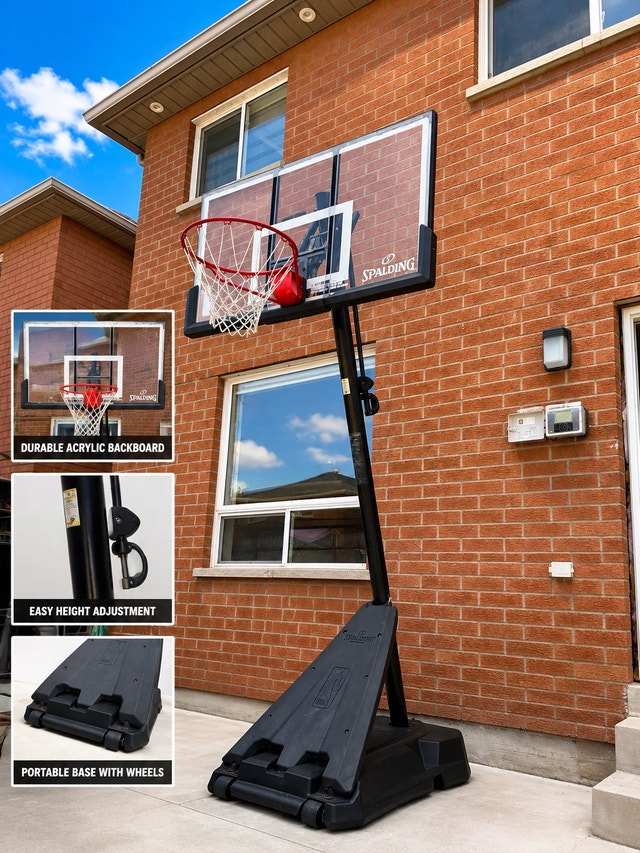 Spalding Heavy-Duty Adjustable Portable Basketball Hoop