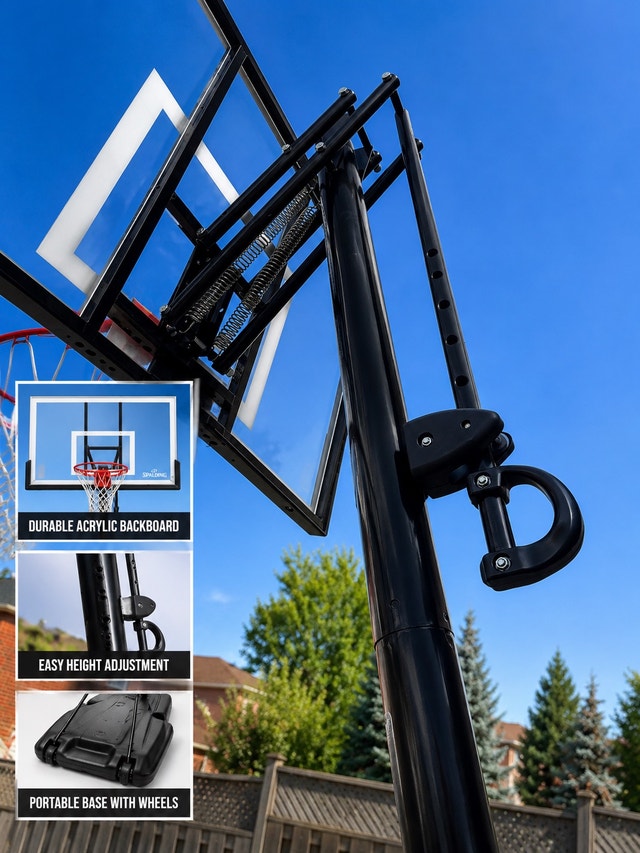 Spalding Heavy-Duty Adjustable Portable Basketball Hoop - photo 2