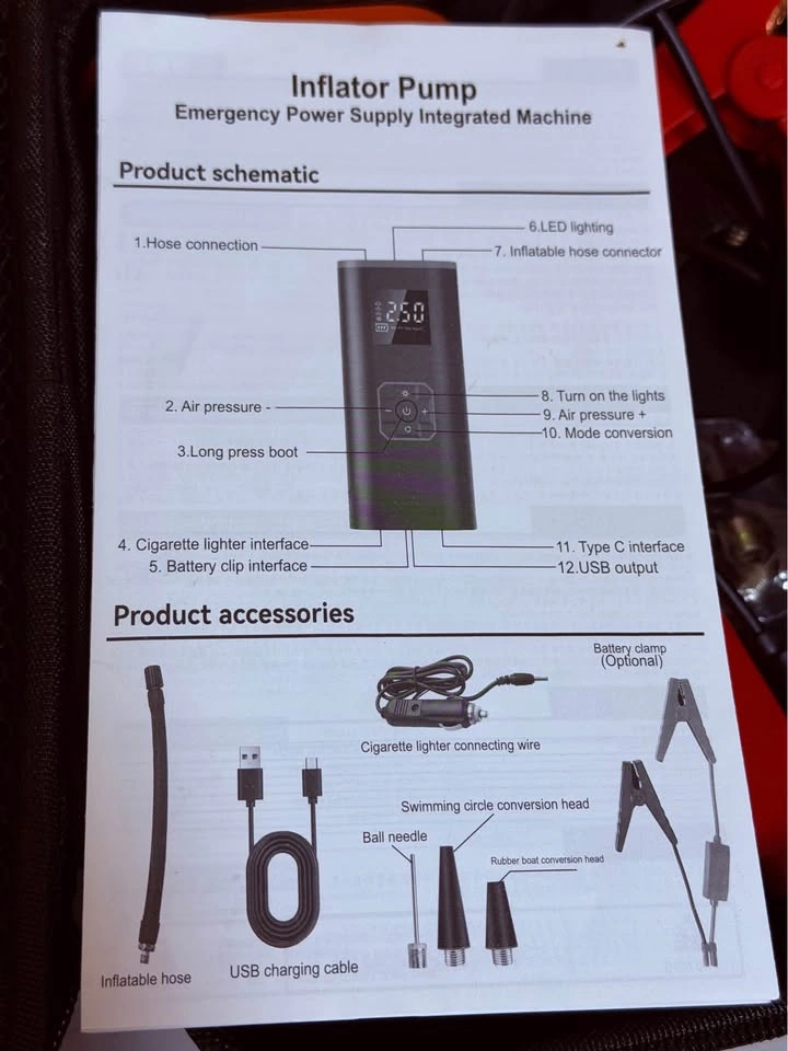 Belibuy Portable Air Inflator and Jump Starter - photo 2