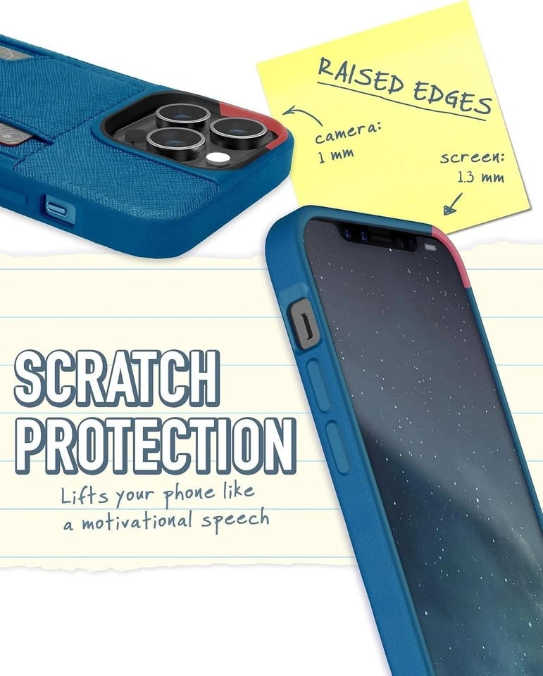 Smartish iPhone 13 Pro Wallet Case, Wallet Slayer V2, Blue - photo 4