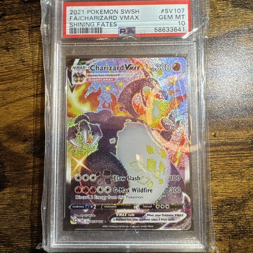 2021 Pokemon SWSH FA/Charizard VMAX Shining Fates #SV107 PSA 10